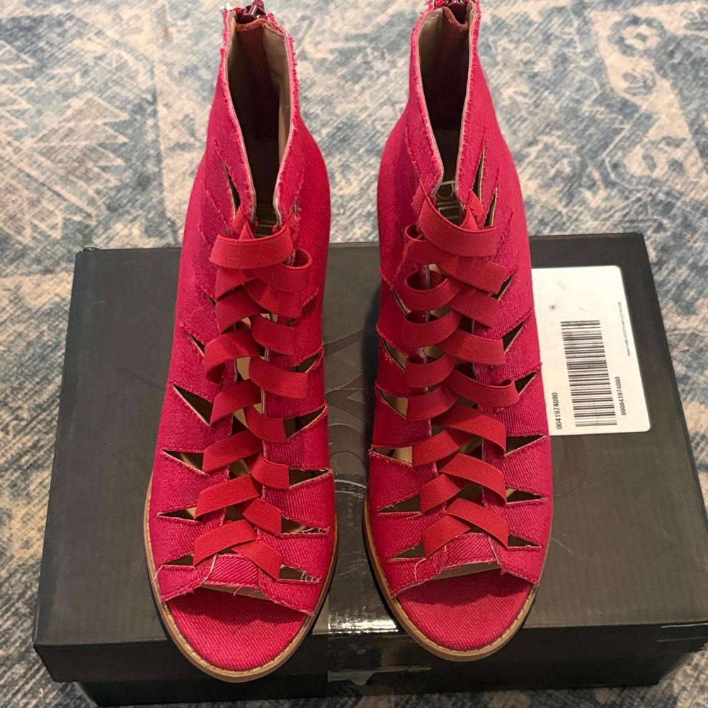 Billy Red Denim Shooties from Anthropologie